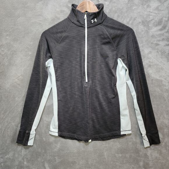 Under Armour Women's Black & White Track Jacket Est. Small - Full Zip - Picture 1 of 5